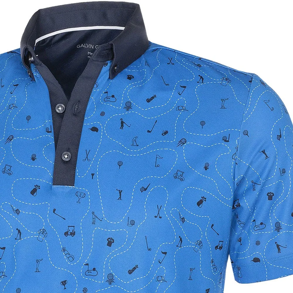 Galvin Green Miro V8  Polo Shirt - Blue/Navy Affordable