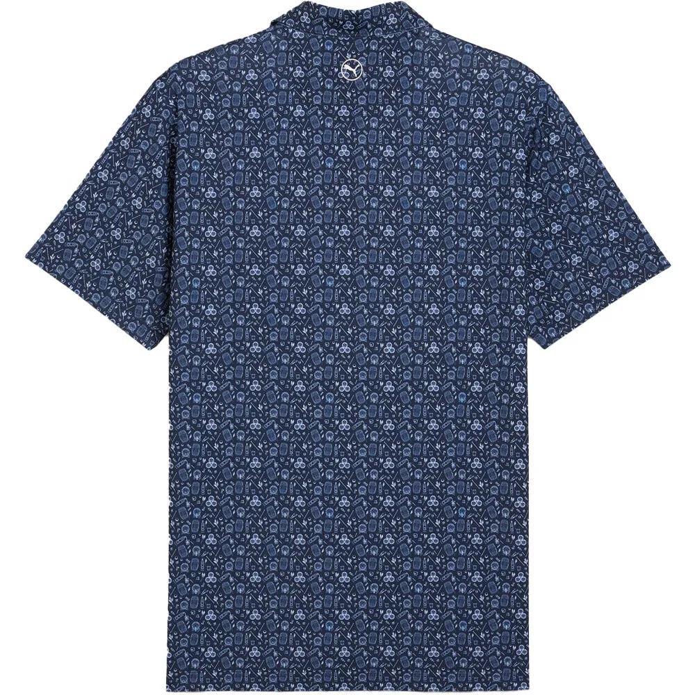 Be Unstoppable Puma Mattr Port Polo Shirt - White Glow/Deep Navy