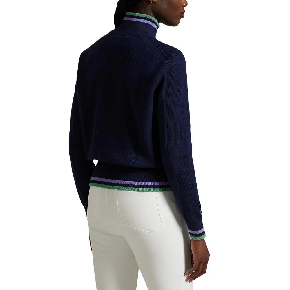 Redefine Classic Halloween Sale Rlx Ralph Lauren Women'S Coolmax Wool 1/4 Zip Pullover - Refined Navy