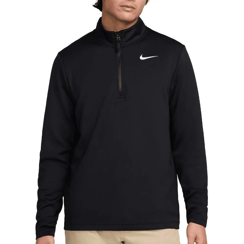 Own the Vibe Nike Victory Dri-Fit Therma Flex 1/2 Zip Pullover - Black/Black/White