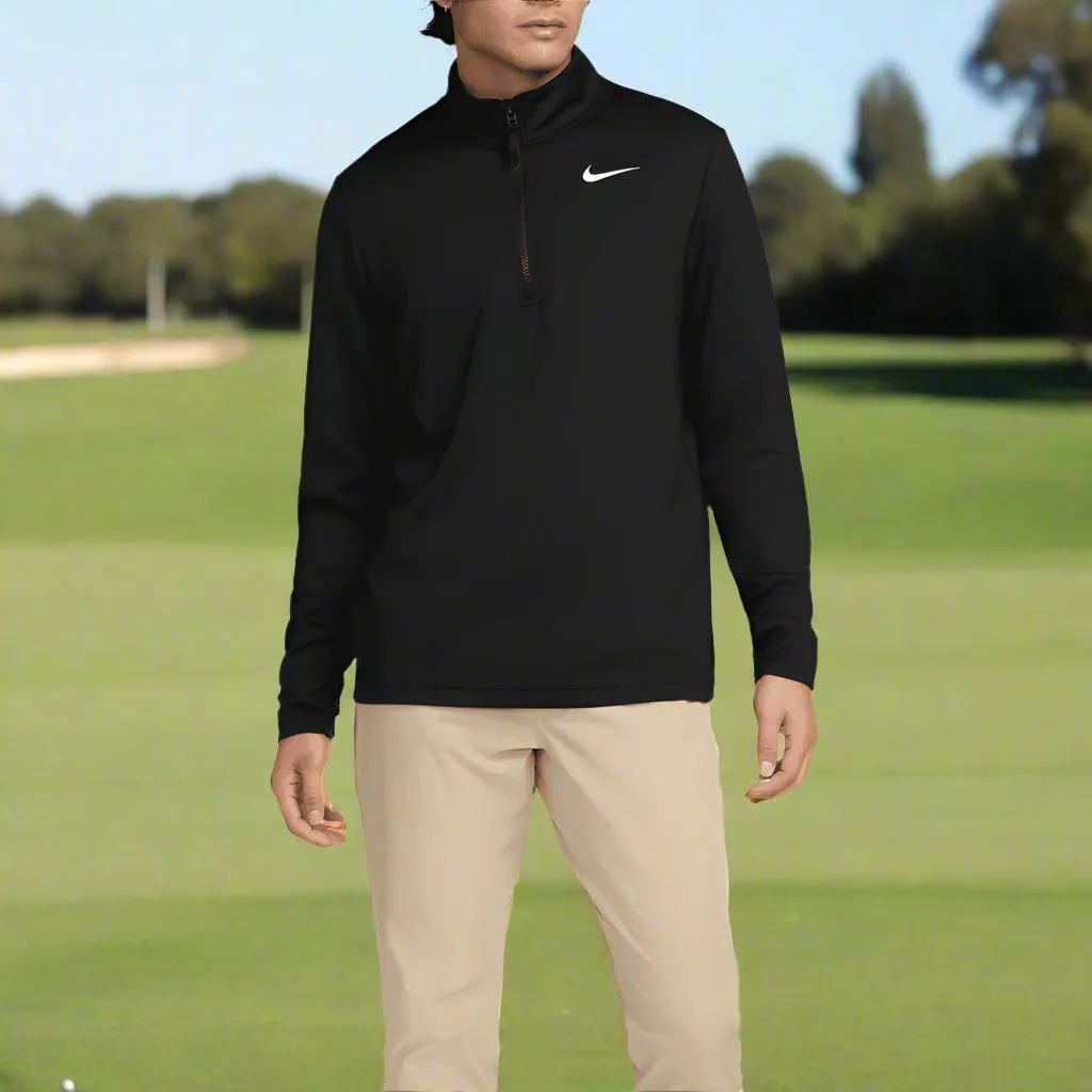 Power Every Step Step Into Strength Nike Victory Dri-Fit Therma Flex 1/2 Zip Pullover - Black/Black/White