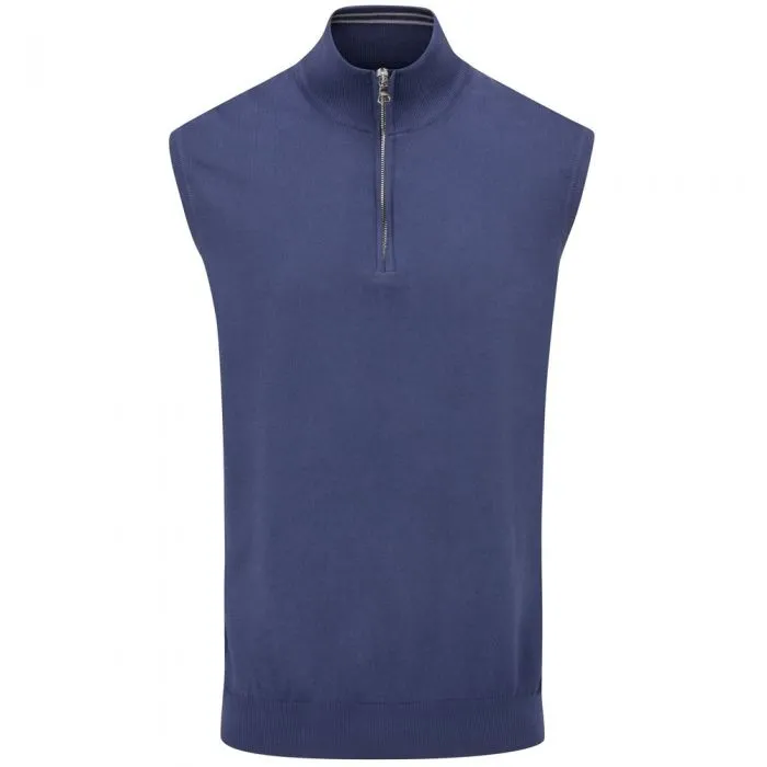 Oscar Jacobson Bob 1/2 Zip Sleeveless Pullover - Navy Spring Sale Not for the Ordinary
