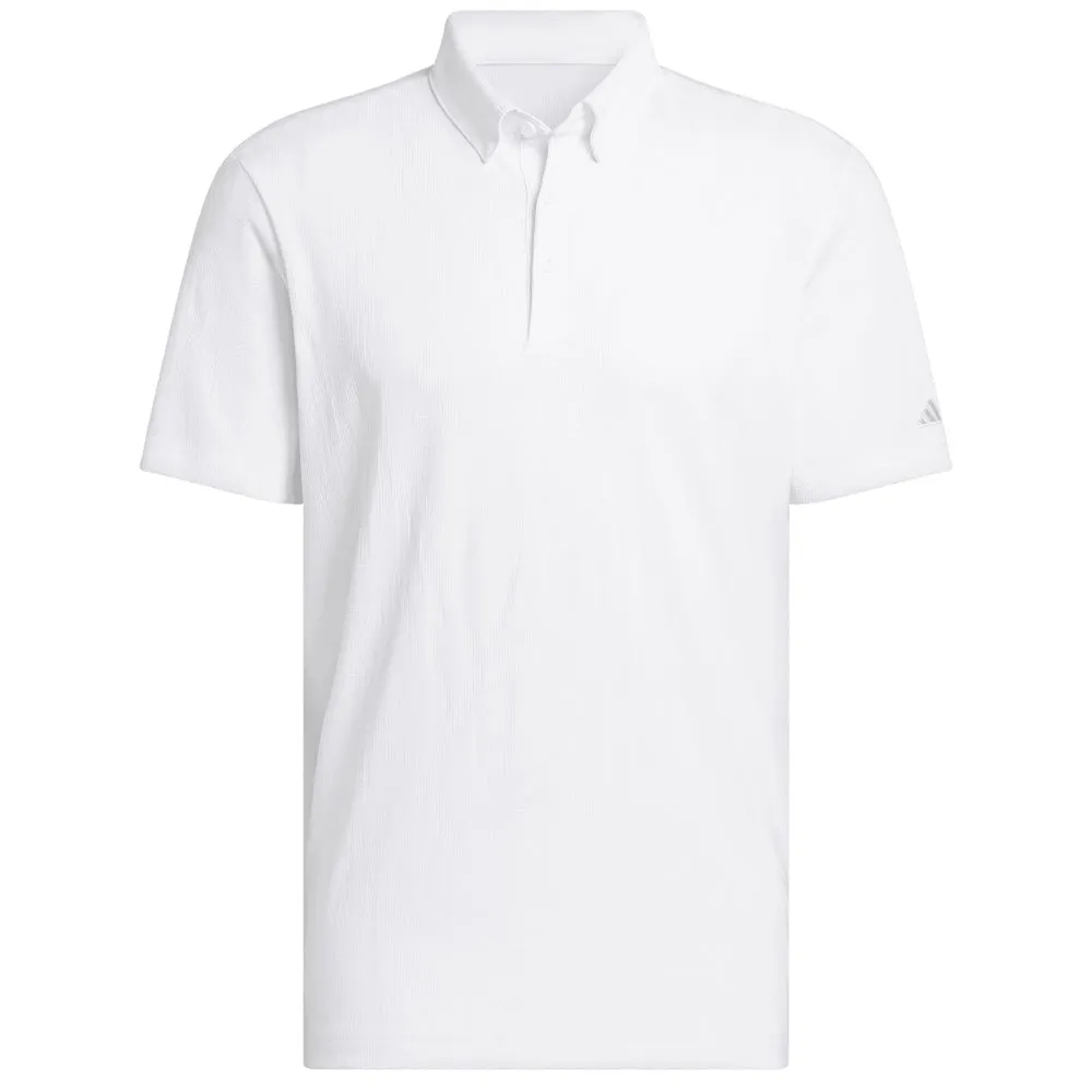 Adidas Go-To Textured Polo Shirt - White Step Into Strength