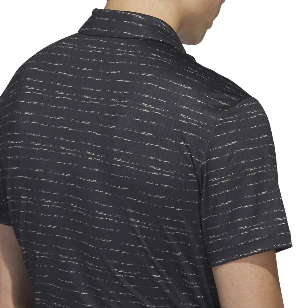 Adidas Stripe Zip Polo Shirt - Black/Hemp Black Friday Sale