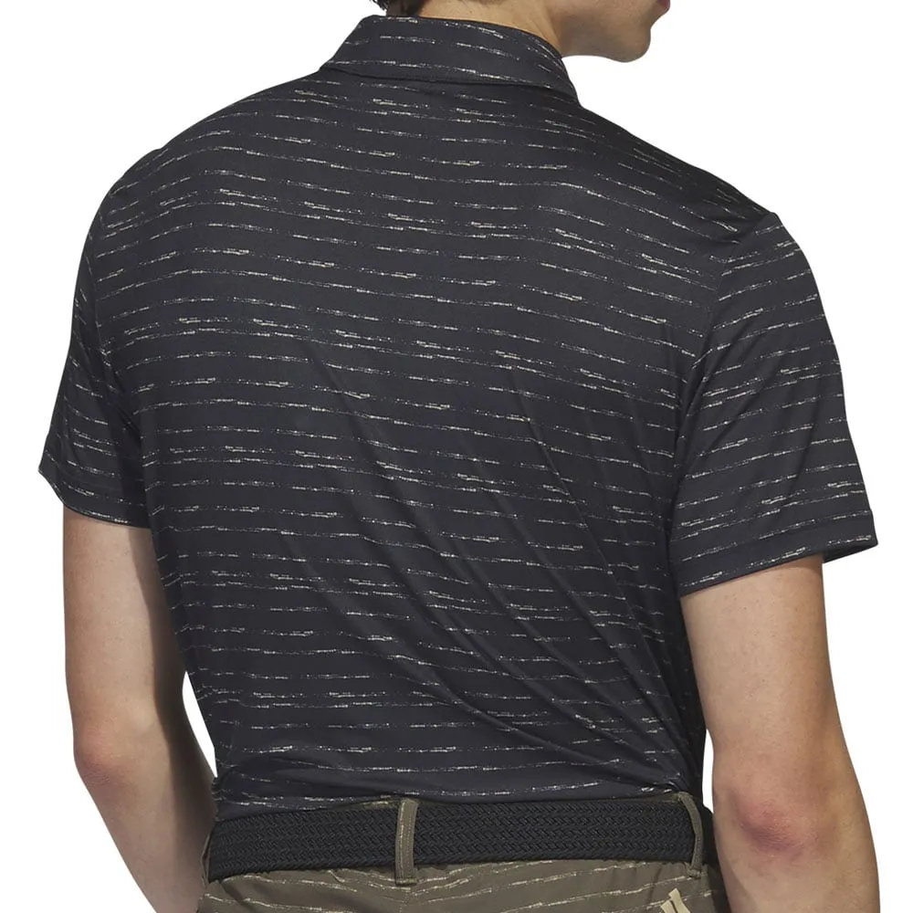 Adidas Stripe Zip Polo Shirt - Black/Hemp Black Friday Sale Big Savings