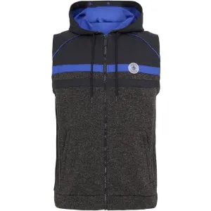 Fuel Your Fire Great Value Original Penguin Full Zip Heritage Mixed Media Hoodie Gilet - Dark Caviar Heather