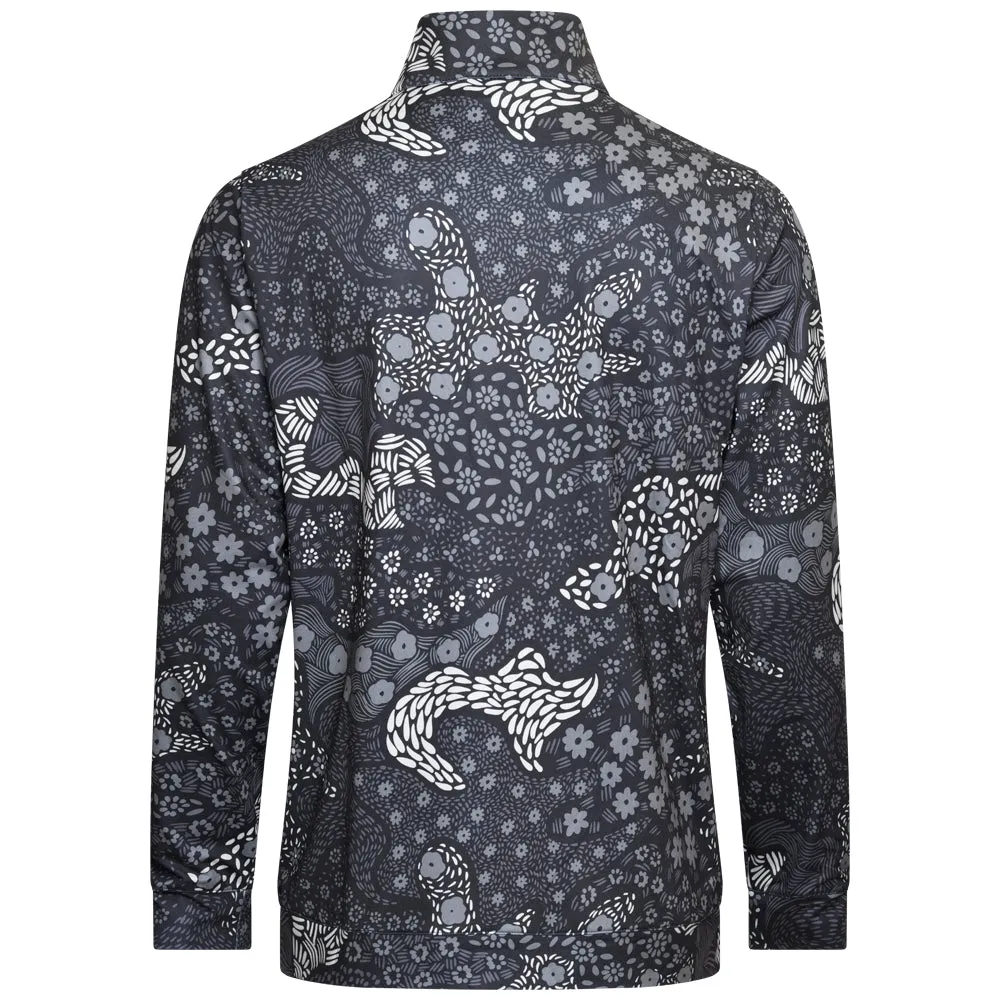 Unleash Your Power Puma Cloudspun Bloom Camo 1/4 Zip Sweater - Puma Black/Slate Sky