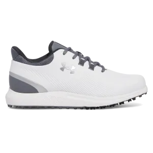 Under Armour Drive Medal Spikeless Golf Shoes - White/Titan Grey Designed to Dominate Exclusive Deal