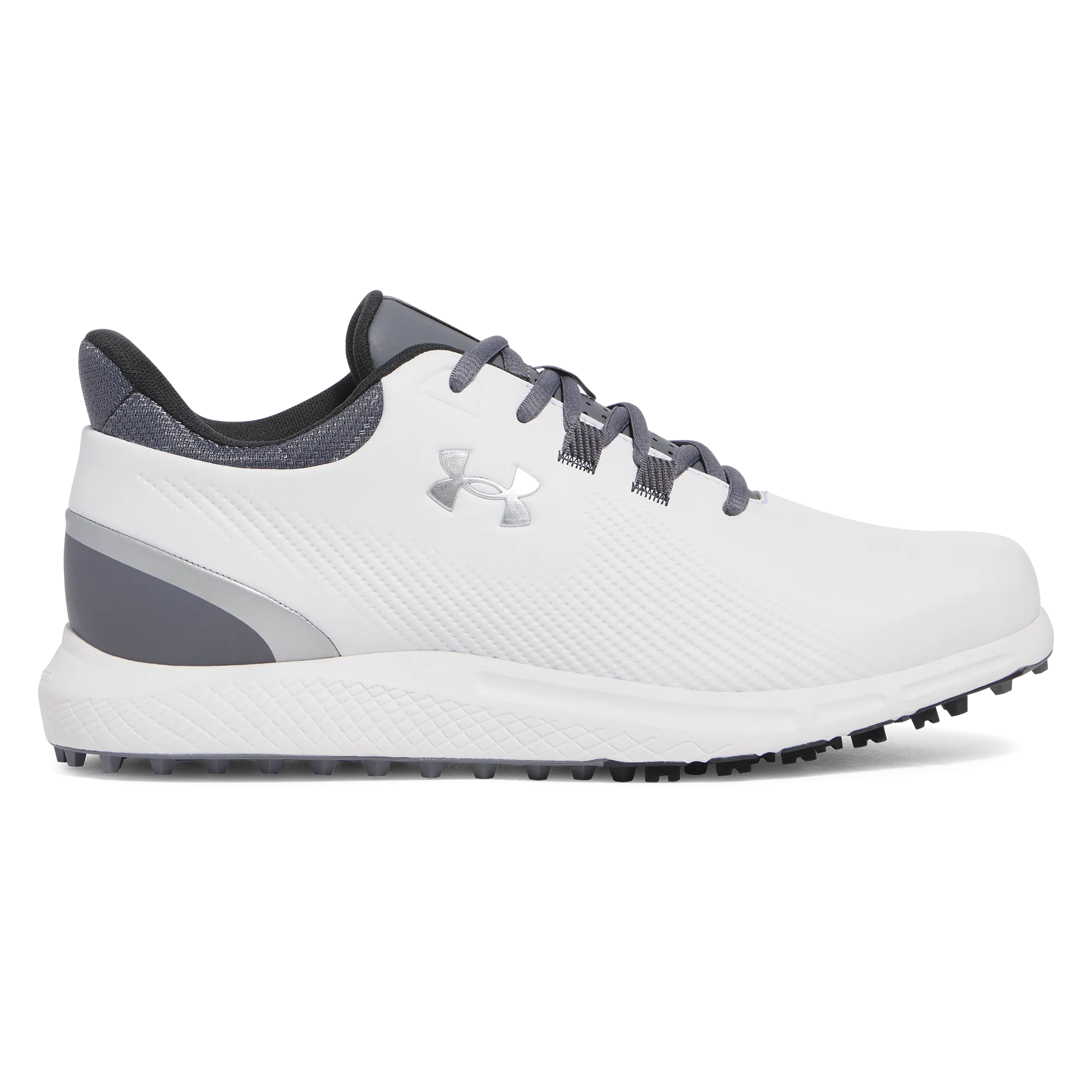 Under Armour Drive Medal Spikeless Golf Shoes - White/Titan Grey Style Meets Power