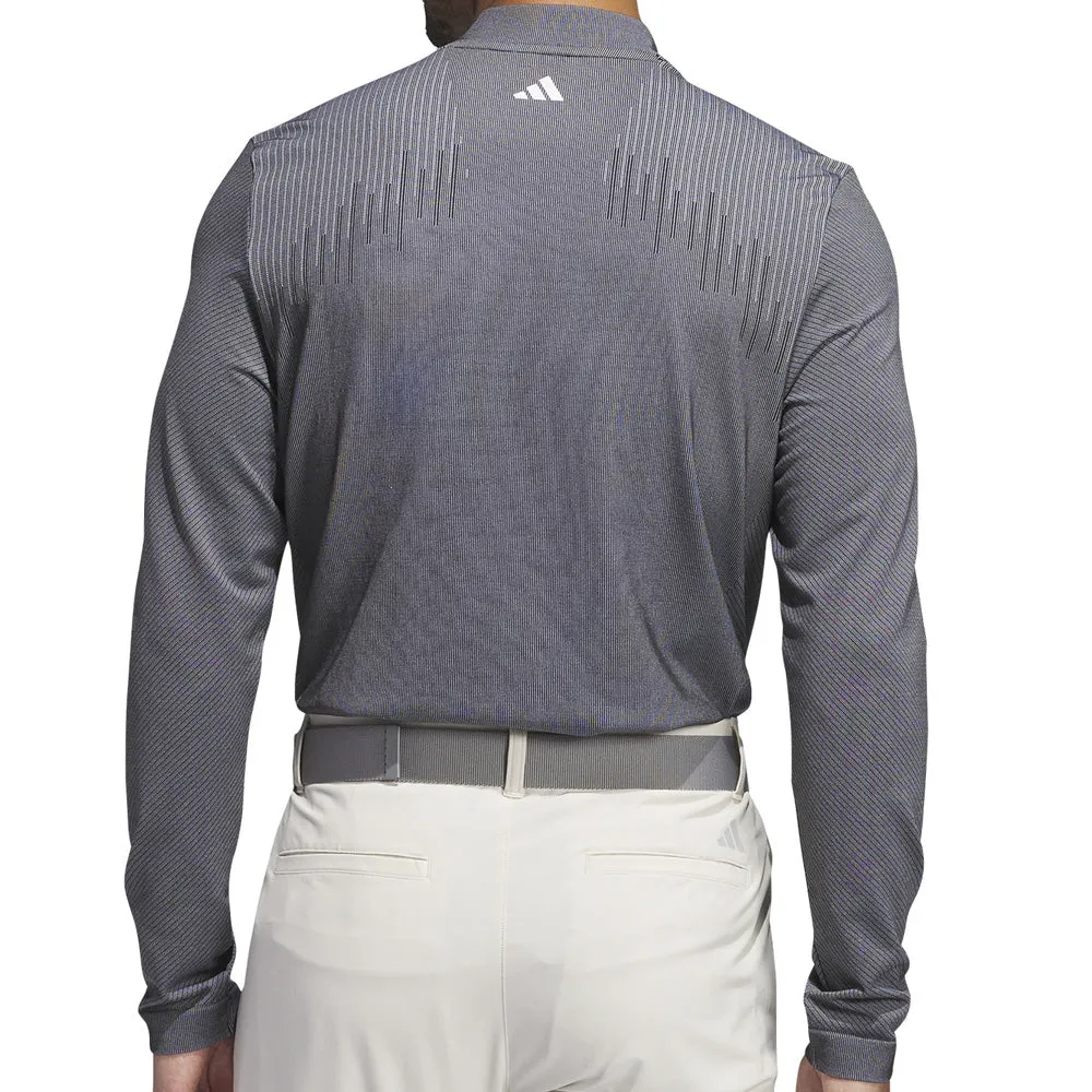 Adidas Ultimate365 Tour Primeknit Long Sleeve Polo Shirt - Black Empower Your Journey Black Friday Exclusive