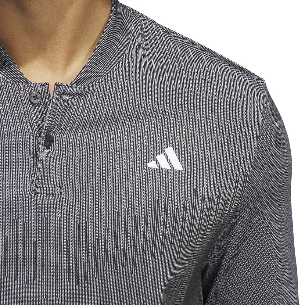 Adidas Ultimate365 Tour Primeknit Long Sleeve Polo Shirt - Black Halloween Sale