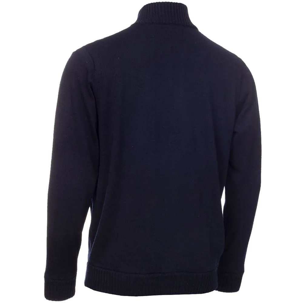 Steal Calvin Klein Magnet 1/2 Zip Lined Sweater - Navy/Blaze