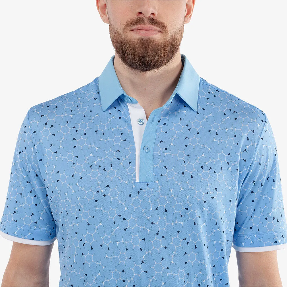 Galvin Green Mannix Polo Shirt - Alaskan Blue/Navy Push Beyond Limits Black Friday Deal