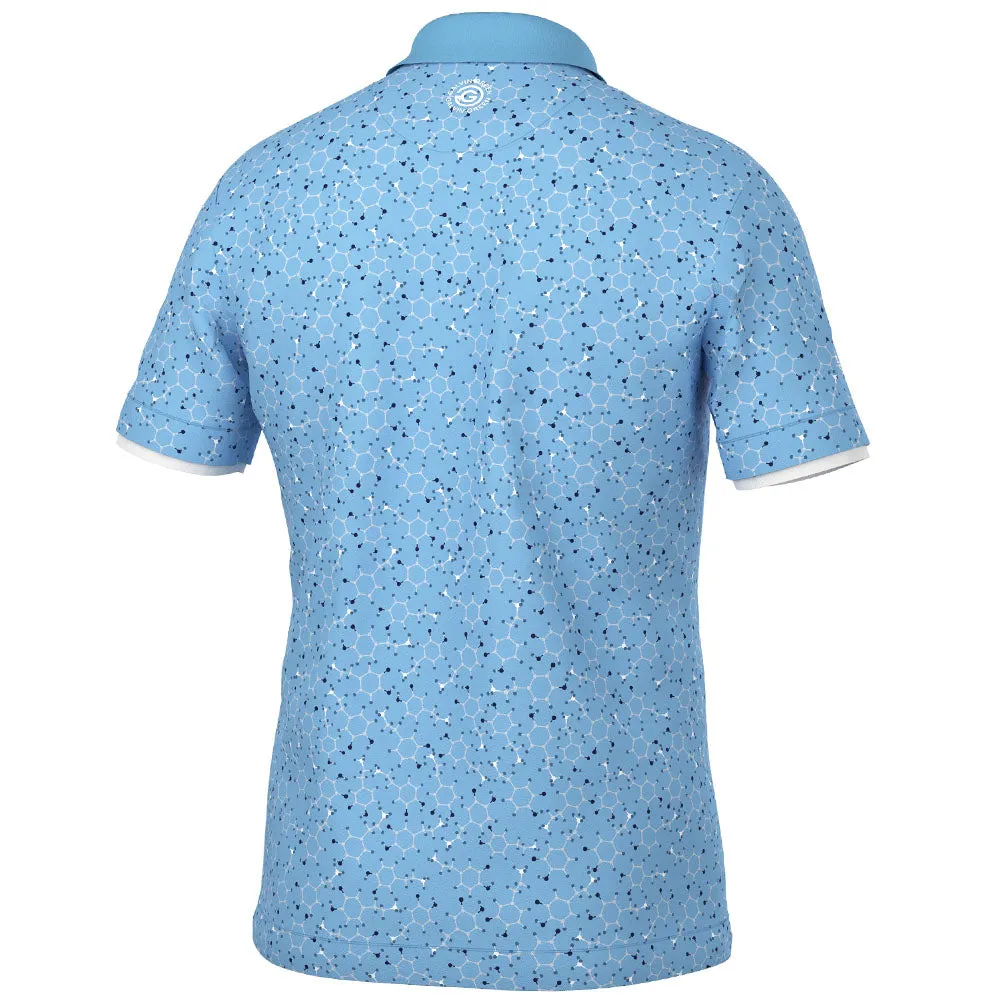 Galvin Green Mannix Polo Shirt - Alaskan Blue/Navy Power Every Step