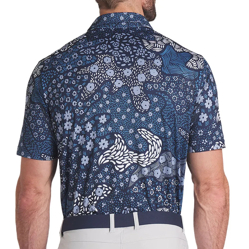 Puma Cloudspun Bloom Camo Polo Shirt - Lc - Deep Navy All Saints' Day Sale Biggest Sale of the Year