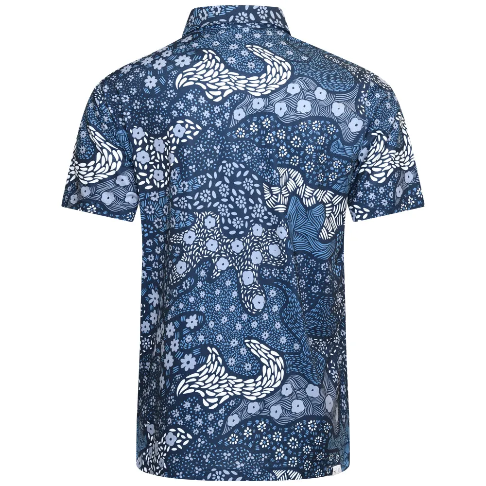 Puma Cloudspun Bloom Camo Polo Shirt - Lc - Deep Navy Style Meets Power Move Like You Mean It