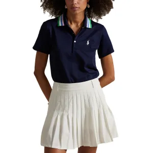 Rlx Ralph Lauren Women'S Tour Pique Knit-Collar Polo Golf Shirt - Refined Navy/Tiller Green Multi Cyber Monday Sale