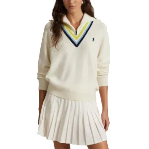 Rlx Ralph Lauren Women'S Wool Blend Sweater Pullover - Antique White Exclusive Deal Father's Day Sale