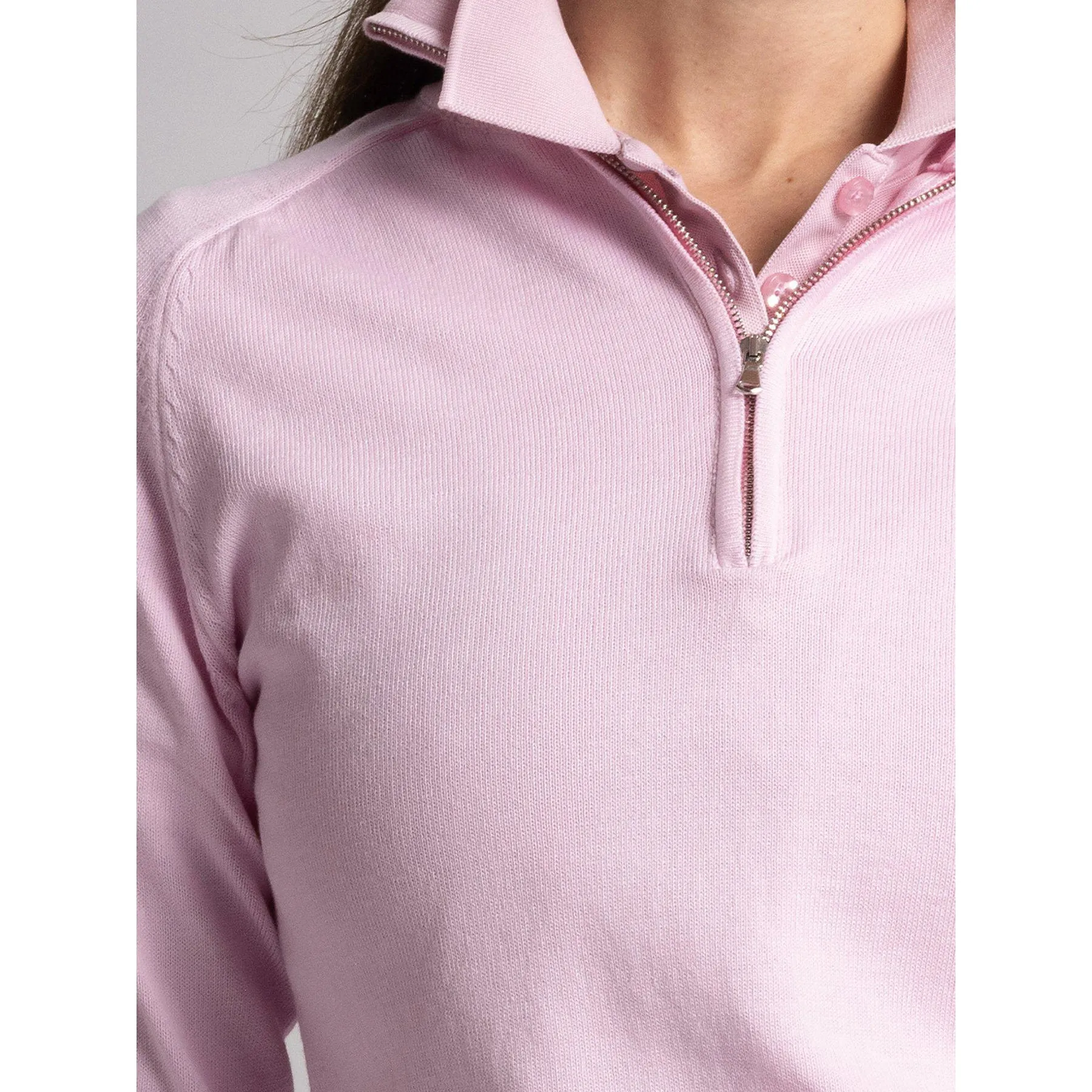 Own the Streets Cross Women'S Greta 1/4 Zip Golf Knit - Lilac Sachet