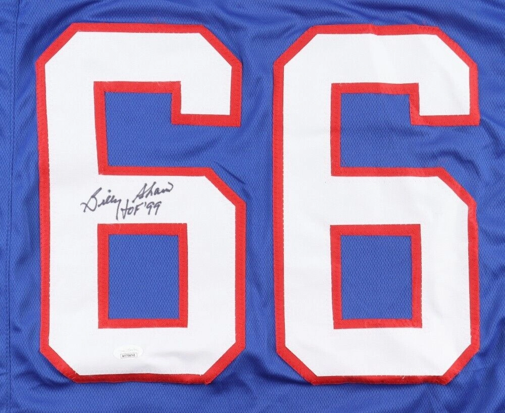 Billy Shaw Signed Buffalo Bills Jersey Inscr HOF 99 (JSA) 8??AFL All-Star Lineman