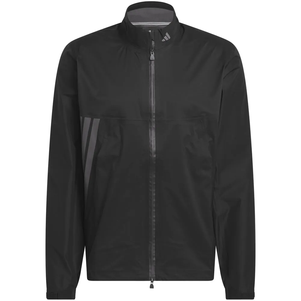 Adidas Ultimate365 Tour Climaproof  Full-Zip Waterproof Jacket - Black Make a Statement Keep Going Strong