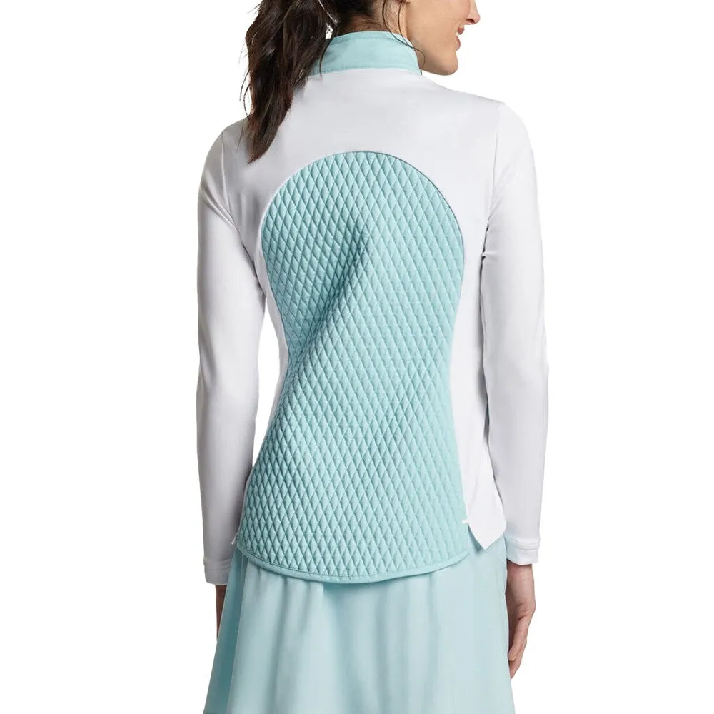 All Saints' Day Sale Sweetest Day Sale Peter Millar Women'S Merge Hybrid Golf Jacket - Blue Spruce/ White