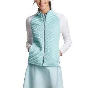 Peter Millar Women'S Merge Hybrid Golf Jacket - Blue Spruce/ White Black Friday Sale