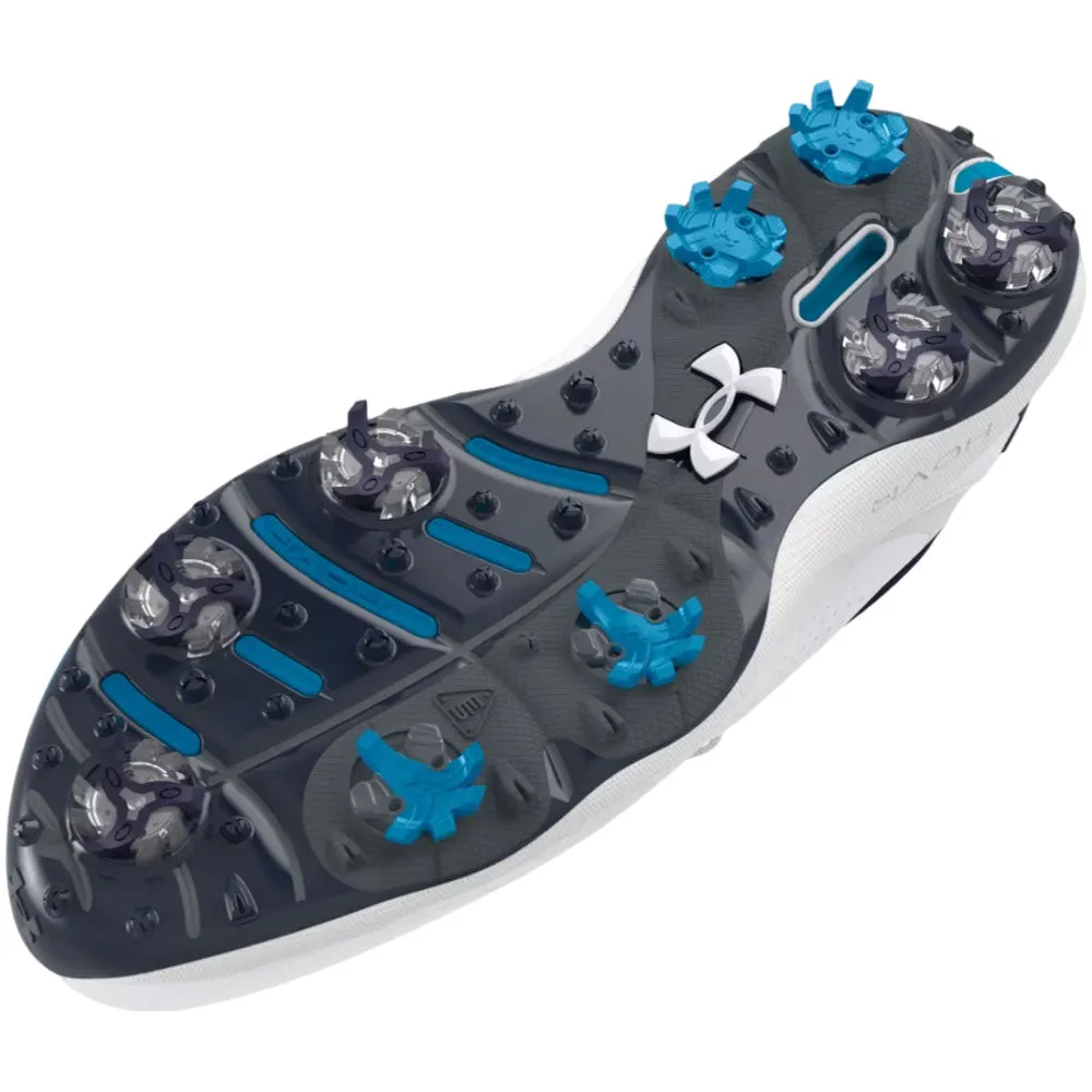 Under Armour Drive Pro Spiked Waterproof Shoes - White/Capri/Midnight Navy The Fast Lane Choice Own the Moment