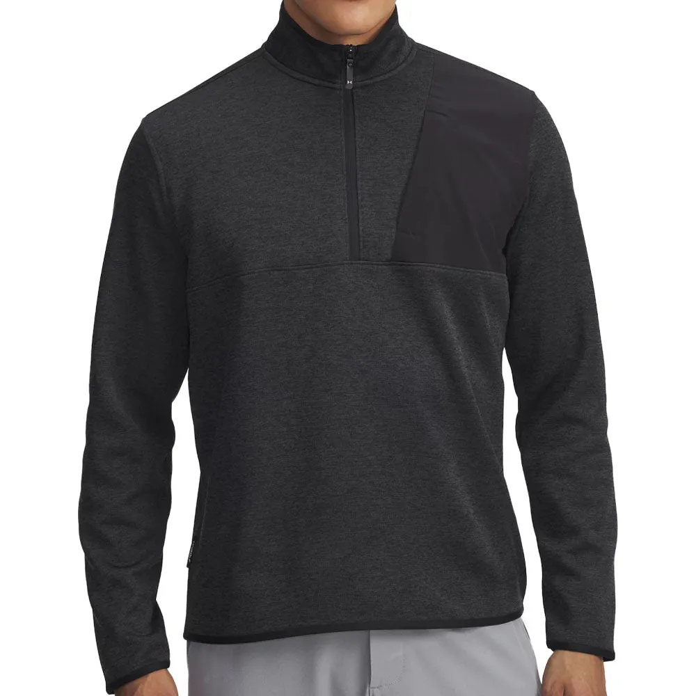 Mother's Day Sale Under Armour Drive Sweaterfleece 1/2 Zip Pullover - Black/Anthracite/Black