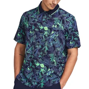 Break Boundaries Rule the Streets Under Armour Iso-Chill Edge Polo Shirt - Midnight Navy/Matrix Green/Matrix Green