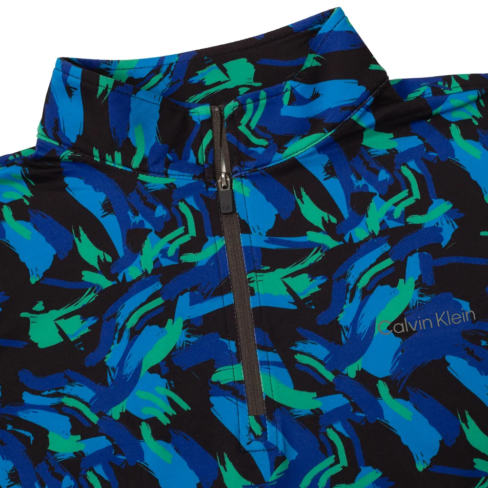 Calvin Klein Newport 1/2 Zip Pullover - Brushstroke Print Back To School Sale