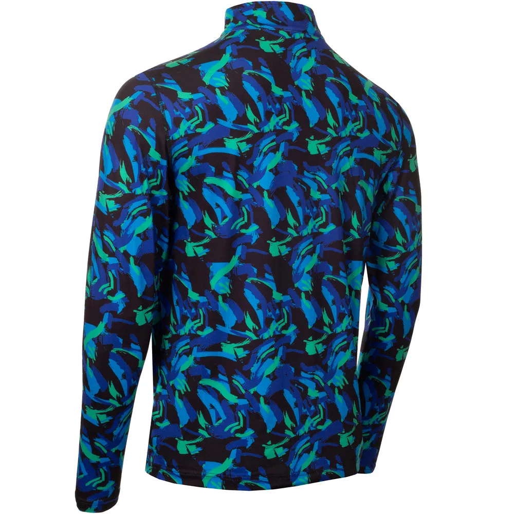 Calvin Klein Newport 1/2 Zip Pullover - Brushstroke Print The Fast Lane Choice Walk Loud