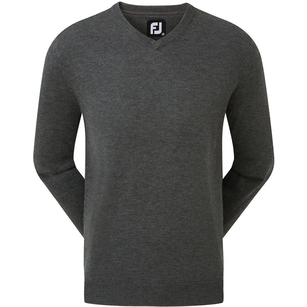 Footjoy Wool Blend V-Neck Pullover - Heather Charcoal Unapologetically You Flash Sale