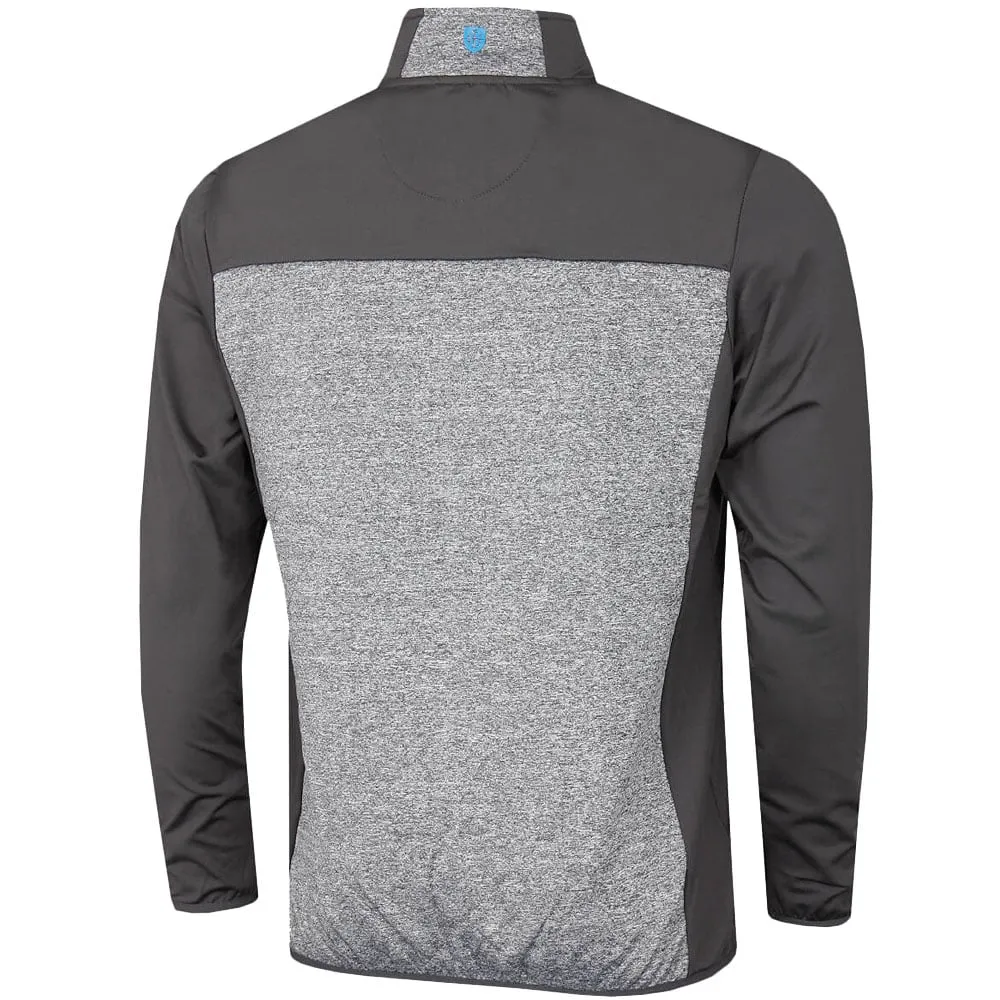 Built to Move You Island Green 1/4 Zip Wind Jacket - Charcoal/Grey Marl