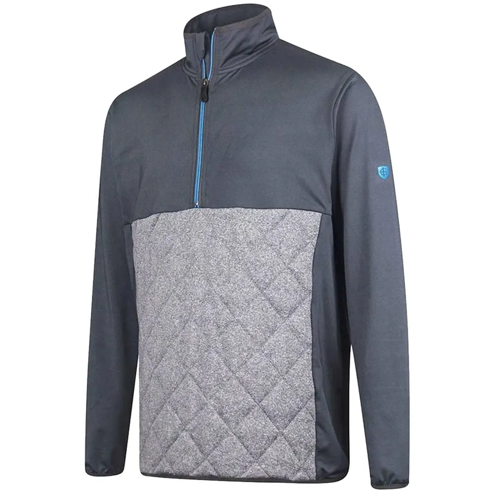 Island Green 1/4 Zip Wind Jacket - Charcoal/Grey Marl Walk with Power