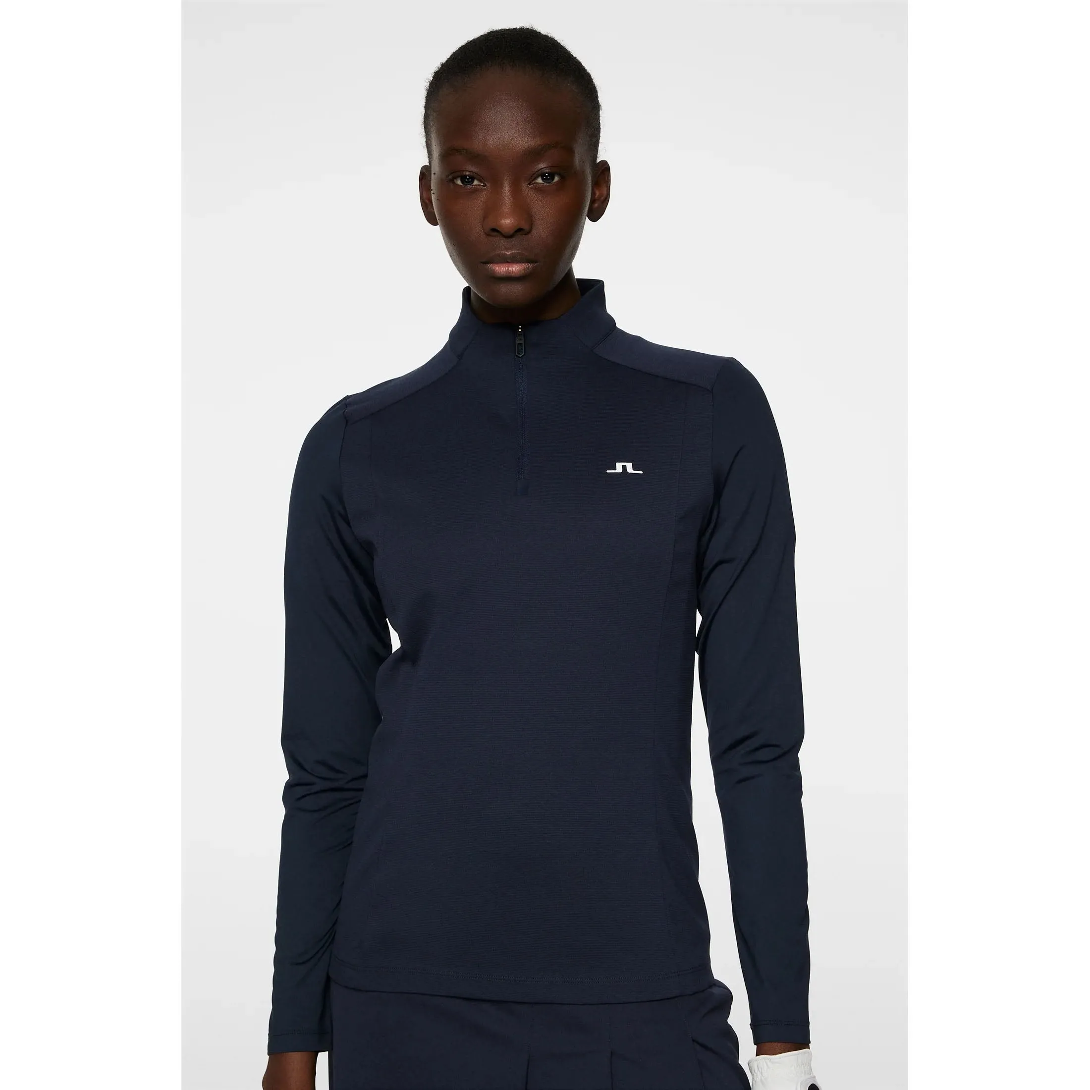 Gear Up and Go J.Lindeberg Women'S Cindy Quarter Zip Golf Mid-Layer - Jl Navy