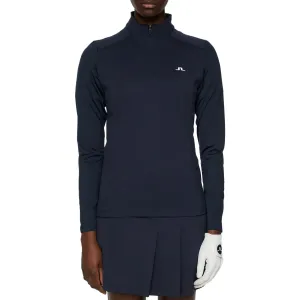 Christmas Day Sale Step Into Strength J.Lindeberg Women'S Cindy Quarter Zip Golf Mid-Layer - Jl Navy