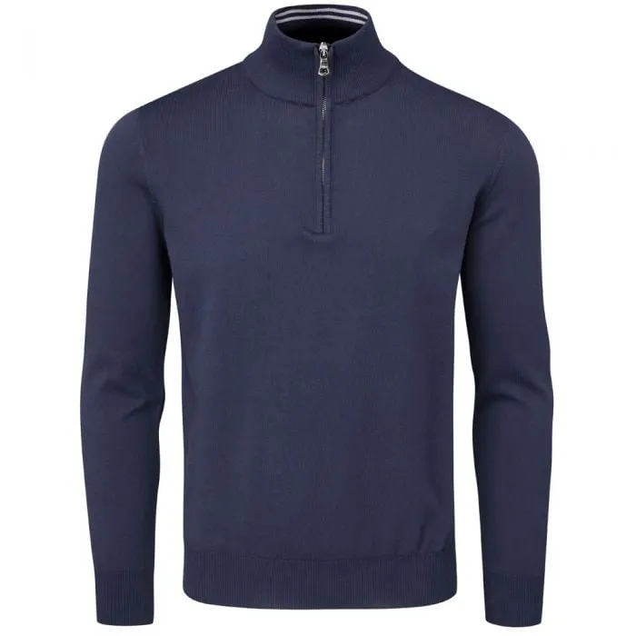 Steal Oscar Jacobson Waldorf 1/2 Zip Pullover - Navy