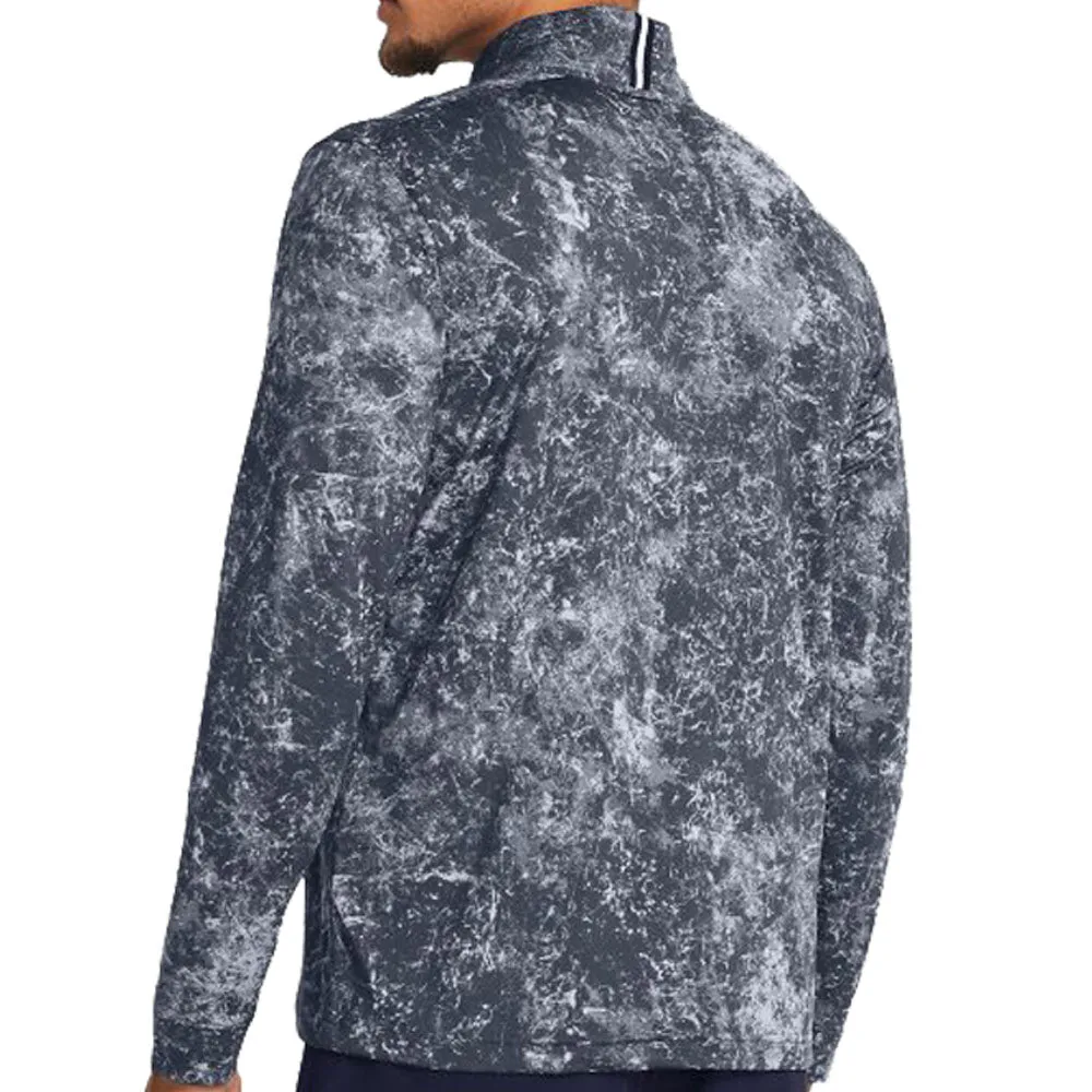 Clearance Sale Rise Every Time Under Armour Playoff Printed 1/4 Zip Pullover - Downpour Gray/Midnight Navy/Midnight Navy