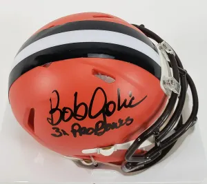 Bob Golic 3x Pro Bowls Signed Cleveland Browns Speed Mini Helmet (JSA COA)