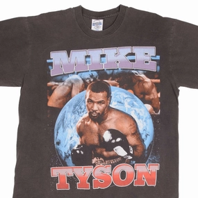 BOOTLEG BOXING TEE SHIRT MIKE TYSON IF YOU CANT BEAT THEM BITE EM LARGE