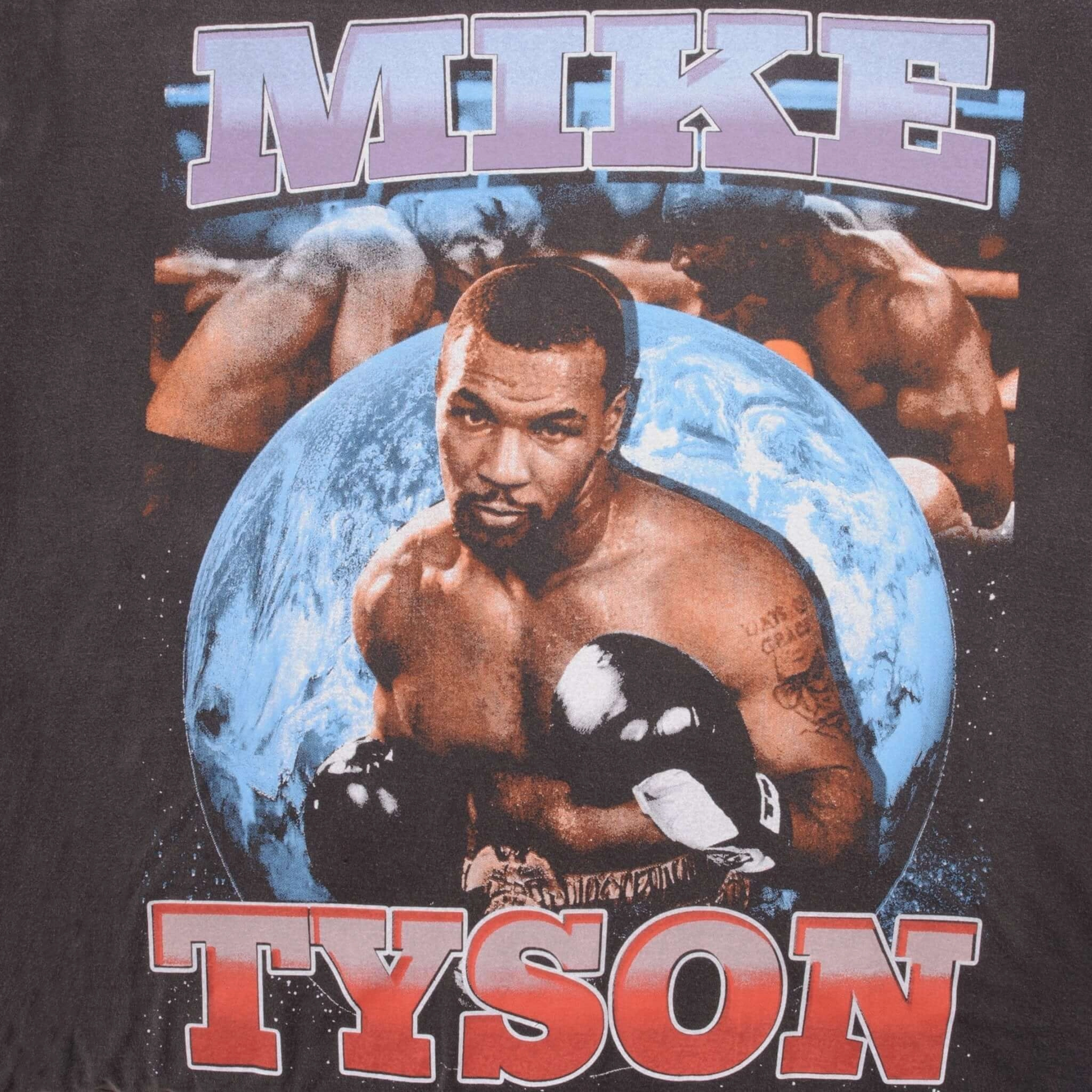 BOOTLEG BOXING TEE SHIRT MIKE TYSON IF YOU CANT BEAT THEM BITE EM LARGE