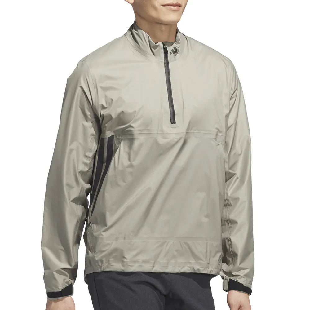 Hit Your Next Level Adidas Ultimate365 Tour Climaproof  Half-Zip Waterproof Jacket - Silver Pebble