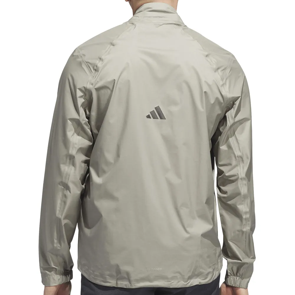 Adidas Ultimate365 Tour Climaproof  Half-Zip Waterproof Jacket - Silver Pebble Built to Move You Walk with Power