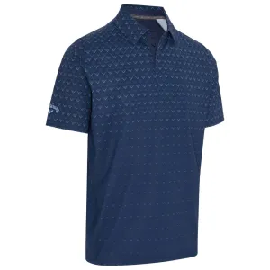 Stay in Motion Callaway Engineered Chev Ombre Print Polo Shirt - Peacoat