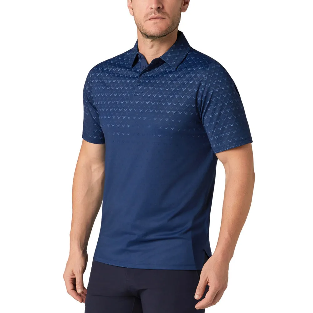 Callaway Engineered Chev Ombre Print Polo Shirt - Peacoat Sweetest Day Sale