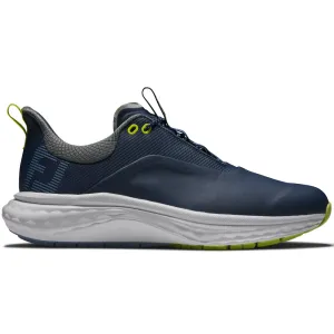 Footjoy Quantum Spikeless Waterproof Shoes - Navy/White/Lime Own the Moment