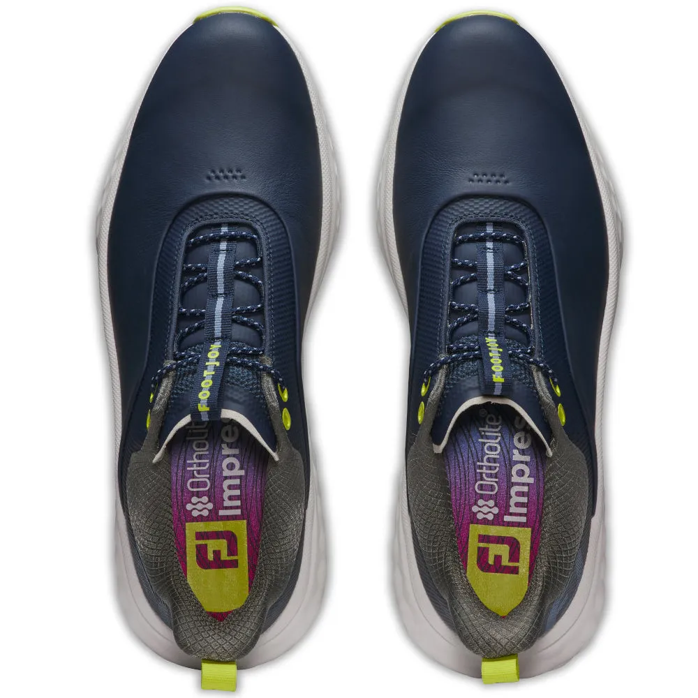 Footjoy Quantum Spikeless Waterproof Shoes - Navy/White/Lime Mother's Day Sale