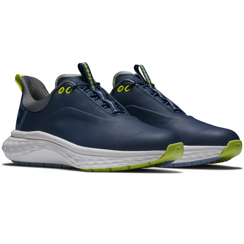 Footjoy Quantum Spikeless Waterproof Shoes - Navy/White/Lime Black Friday Sale Limited Time Offer