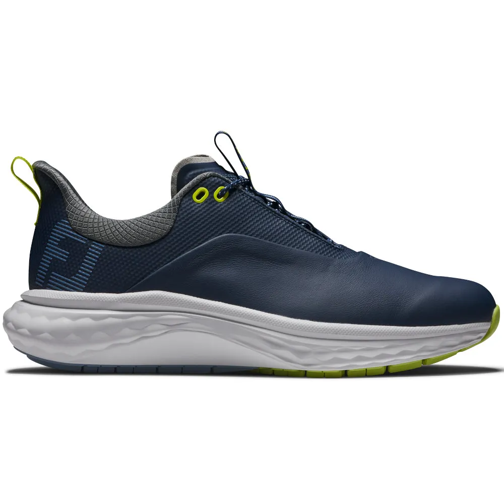 Footjoy Quantum Spikeless Waterproof Shoes - Navy/White/Lime Own the Moment